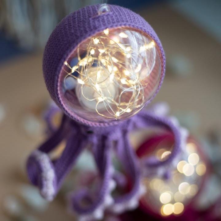 Amigurumi Crochet Octopus. Crochet Night Light. Crochet Pattern in PDF