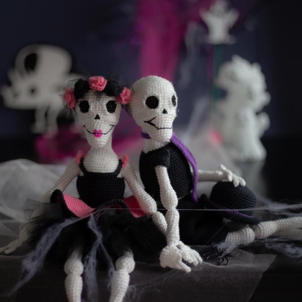 Amigurumi Crochet Halloween Skeletons. Crochet Patterns in PDF