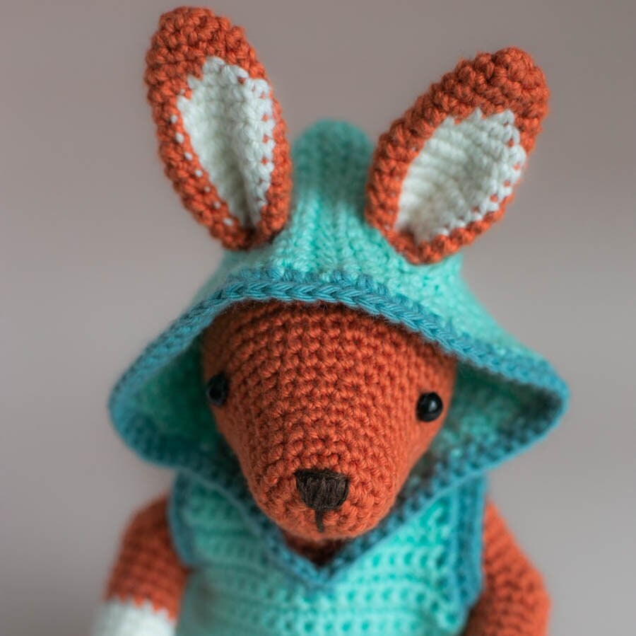 Amigurumi Crochet Kangaroo. Crochet Pattern in PDF