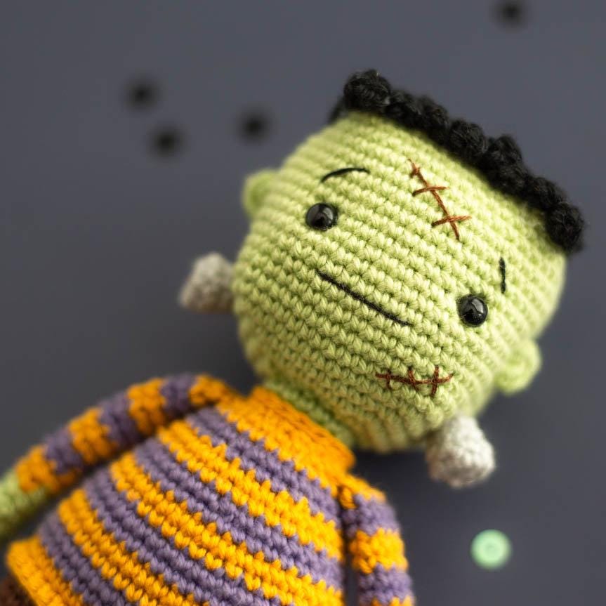 Amigurumi Crochet Halloween Frankenstein. Crochet Pattern in PDF