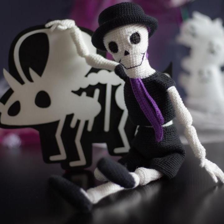Amigurumi Crochet Halloween Skeleton Pattern. Crochet Pattern in PDF