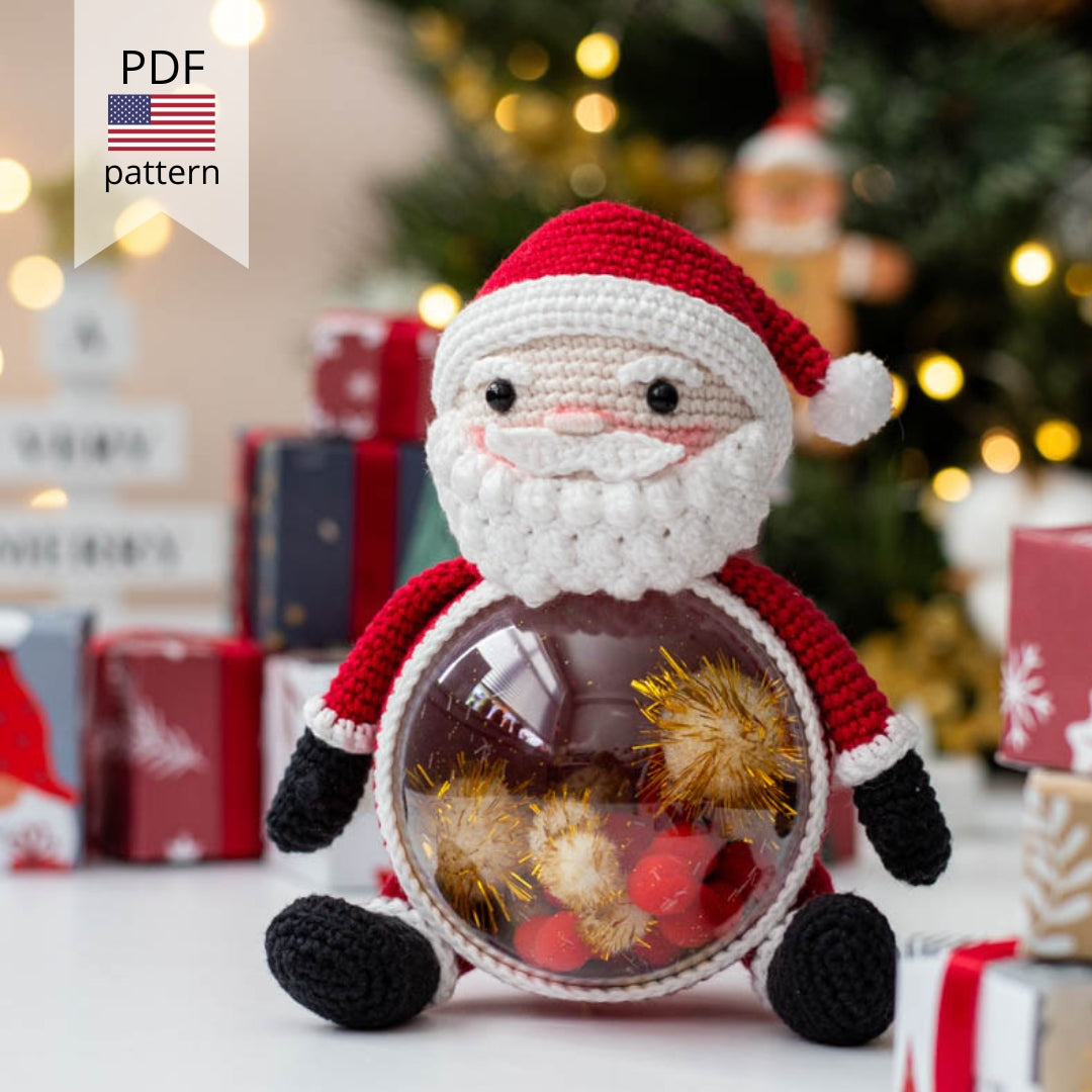 Amigurumi Crochet Santa Claus. Crochet Pattern in PDF